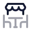 Cafe icon with twotone rounded style