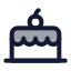 Cake icon with duotone standard style
