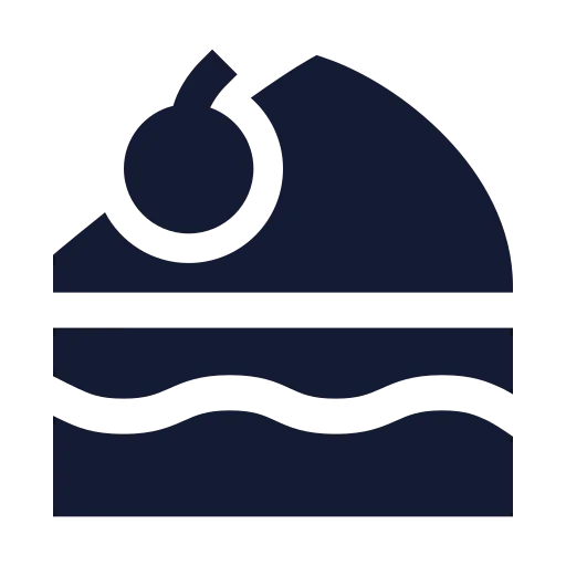 Cake Slice Icon in Solid Sharp style