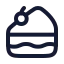 Cakeslice icon with stroke rounded style