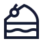 Cakeslice icon with stroke sharp style