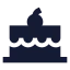 Cake icon with solid sharp style