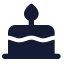 Cake icon with solid standard style