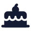 Cake icon with solid standard style