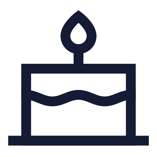 Cake Icon in Stroke Sharp style