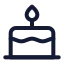 Cake icon with stroke standard style