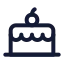 Cake icon with stroke standard style