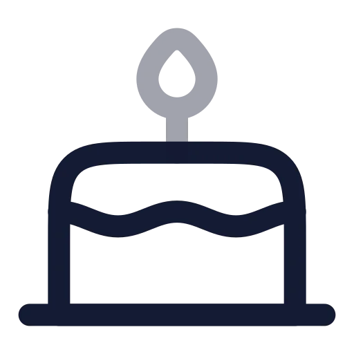 Cake Icon in Twotone Rounded style