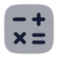 Calculate icon with bulk rounded style