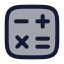 Calculate icon with duotone rounded style