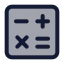 Calculate icon with duotone standard style