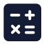Calculate icon with solid standard style