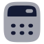 Calculator icon with bulk rounded style