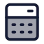 Calculator icon with duotone standard style