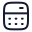 Calculator icon with stroke rounded style