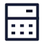 Calculator icon with stroke sharp style