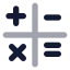 Calculator icon with bulk rounded style