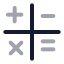 Calculator icon with duotone rounded style