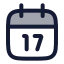 Calendar icon with duotone rounded style