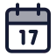 Calendar icon with duotone standard style