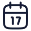 Calendar icon with stroke rounded style