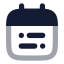 Calendar icon with bulk rounded style