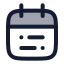 Calendar icon with duotone rounded style