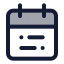 Calendar icon with duotone standard style