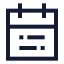 Calendar icon with stroke sharp style