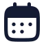 Calendar icon with solid rounded style