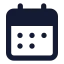 Calendar icon with solid standard style