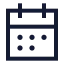 Calendar icon with stroke sharp style