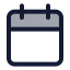 Calendar icon with duotone standard style