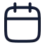 Calendar icon with stroke rounded style