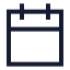 Calendar icon with stroke sharp style