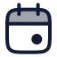 Calendar icon with duotone rounded style