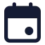 Calendar icon with solid standard style