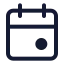 Calendar icon with stroke standard style