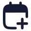 Calendaradd icon with solid rounded style