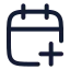 Calendaradd icon with stroke rounded style