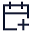 Calendaradd icon with stroke sharp style
