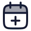 Calendaradd icon with duotone rounded style