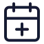 Calendaradd icon with stroke standard style