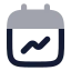 Calendaranalysis icon with bulk rounded style