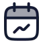 Calendaranalysis icon with duotone rounded style