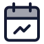 Calendaranalysis icon with duotone standard style