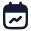 Calendaranalysis icon with solid rounded style