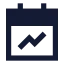 Calendaranalysis icon with solid sharp style