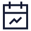 Calendaranalysis icon with stroke sharp style