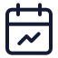 Calendaranalysis icon with stroke standard style